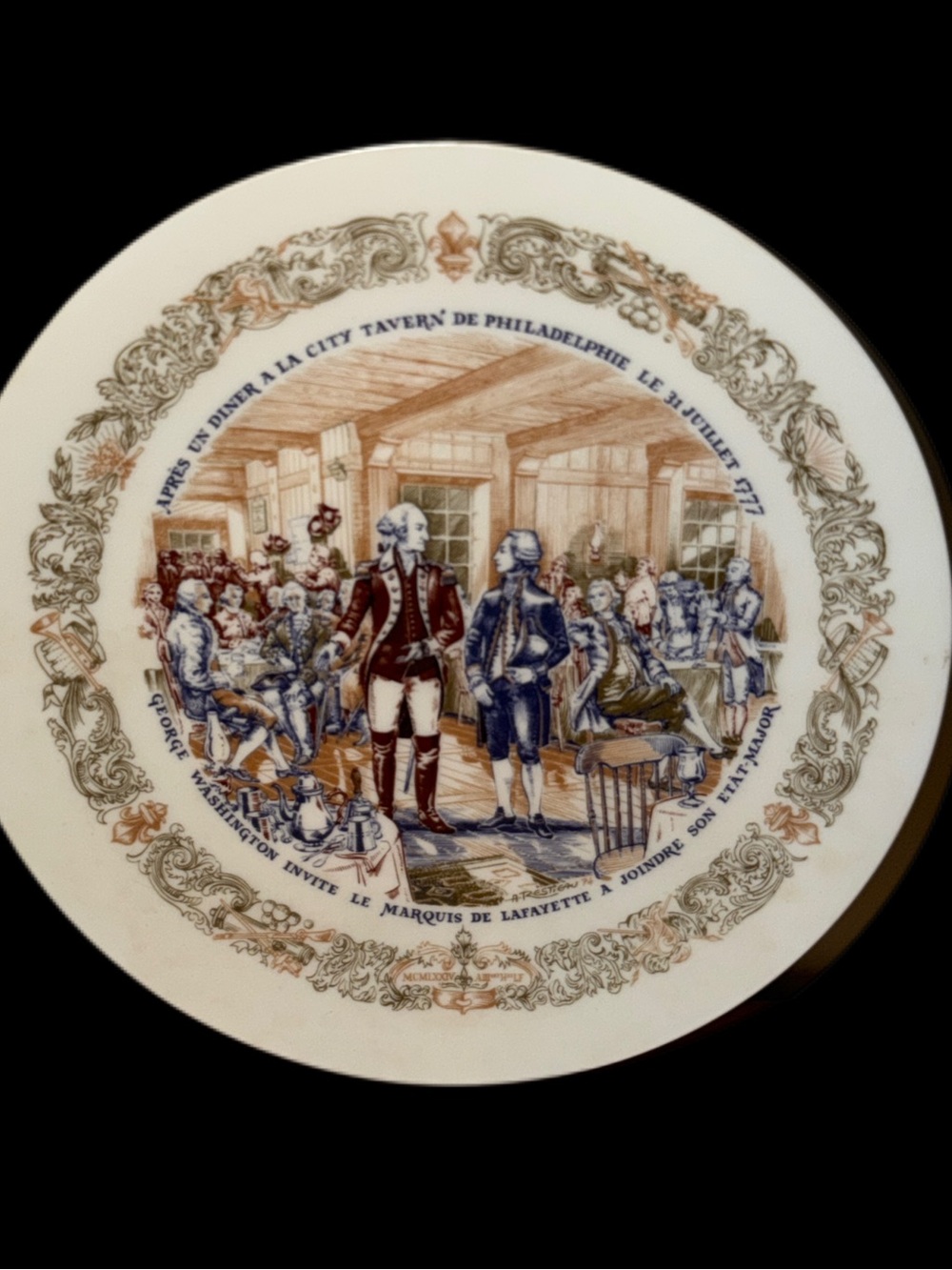 Five BiCentennial Limoges Plates of Le Marquis de LaFayette for - Picture 5 of 10